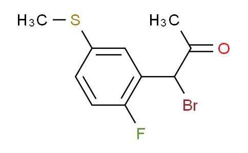 CAS No. 1805758-22-8, 1-Bromo-1-(2-fluoro-5-(methylthio)phenyl)propan-2-one
