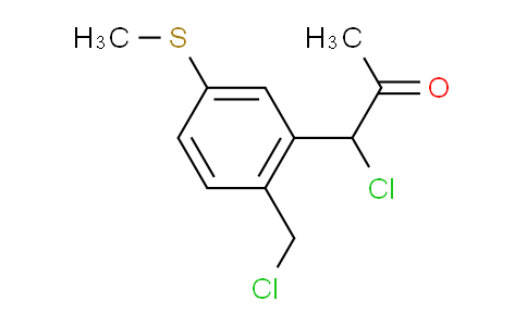 CAS No. 1806480-48-7, 1-Chloro-1-(2-(chloromethyl)-5-(methylthio)phenyl)propan-2-one
