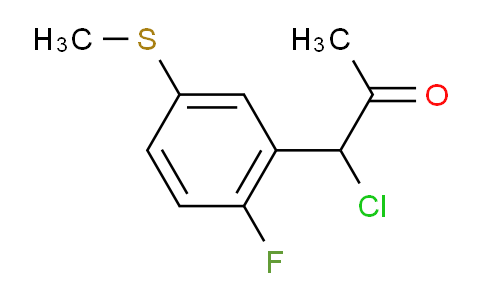 CAS No. 1805758-29-5, 1-Chloro-1-(2-fluoro-5-(methylthio)phenyl)propan-2-one