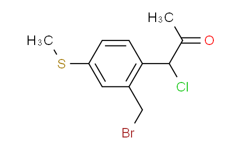 CAS No. 1806343-29-2, 1-(2-(Bromomethyl)-4-(methylthio)phenyl)-1-chloropropan-2-one