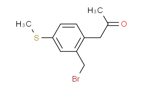 CAS No. 1804064-86-5, 1-(2-(Bromomethyl)-4-(methylthio)phenyl)propan-2-one