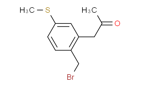 CAS No. 1806426-96-9, 1-(2-(Bromomethyl)-5-(methylthio)phenyl)propan-2-one