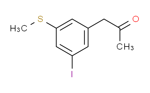 CAS No. 1806700-48-0, 1-(3-Iodo-5-(methylthio)phenyl)propan-2-one