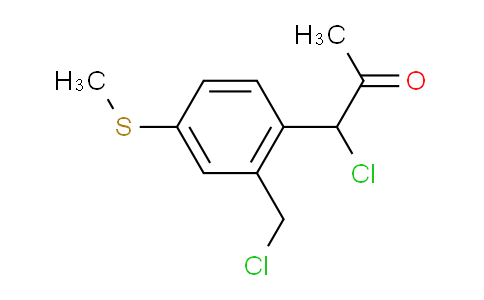 CAS No. 1805878-91-4, 1-Chloro-1-(2-(chloromethyl)-4-(methylthio)phenyl)propan-2-one
