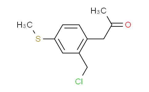 CAS No. 1804274-11-0, 1-(2-(Chloromethyl)-4-(methylthio)phenyl)propan-2-one