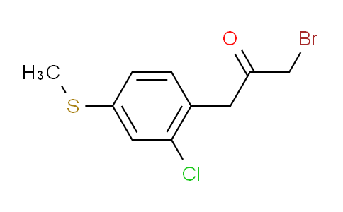 CAS No. 1803762-02-8, 1-Bromo-3-(2-chloro-4-(methylthio)phenyl)propan-2-one