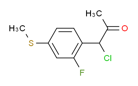 CAS No. 1806617-31-1, 1-Chloro-1-(2-fluoro-4-(methylthio)phenyl)propan-2-one