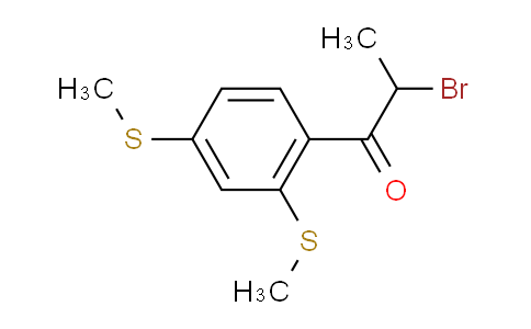 CAS No. 1804221-24-6, 1-(2,4-Bis(methylthio)phenyl)-2-bromopropan-1-one