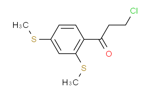 CAS No. 1806407-59-9, 1-(2,4-Bis(methylthio)phenyl)-3-chloropropan-1-one