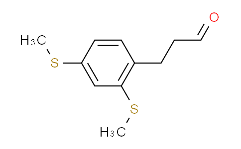 CAS No. 1804221-20-2, (2,4-Bis(methylthio)phenyl)propanal