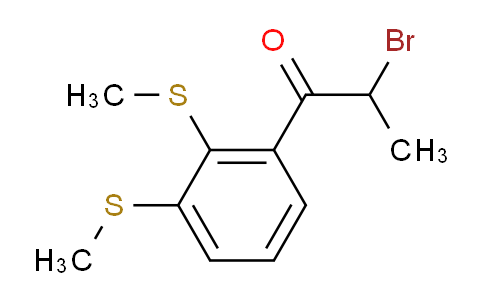 CAS No. 1803860-53-8, 1-(2,3-Bis(methylthio)phenyl)-2-bromopropan-1-one