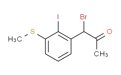 CAS No. 1804179-10-9, 1-Bromo-1-(2-iodo-3-(methylthio)phenyl)propan-2-one