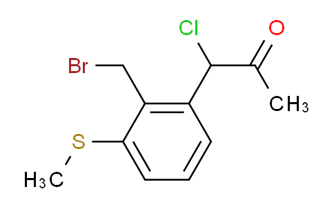 CAS No. 1806516-26-6, 1-(2-(Bromomethyl)-3-(methylthio)phenyl)-1-chloropropan-2-one
