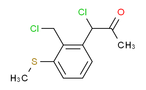 CAS No. 1803884-58-3, 1-Chloro-1-(2-(chloromethyl)-3-(methylthio)phenyl)propan-2-one