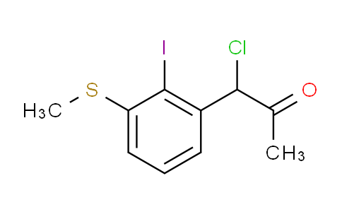 CAS No. 1805713-58-9, 1-Chloro-1-(2-iodo-3-(methylthio)phenyl)propan-2-one