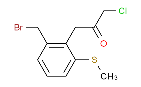 CAS No. 1804269-69-9, 1-(2-(Bromomethyl)-6-(methylthio)phenyl)-3-chloropropan-2-one