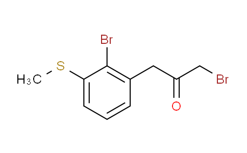 CAS No. 1804087-18-0, 1-Bromo-3-(2-bromo-3-(methylthio)phenyl)propan-2-one