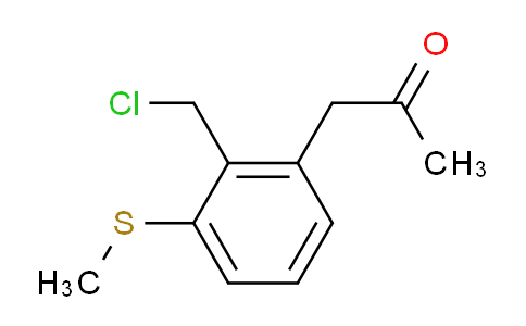 CAS No. 1803876-24-5, 1-(2-(Chloromethyl)-3-(methylthio)phenyl)propan-2-one