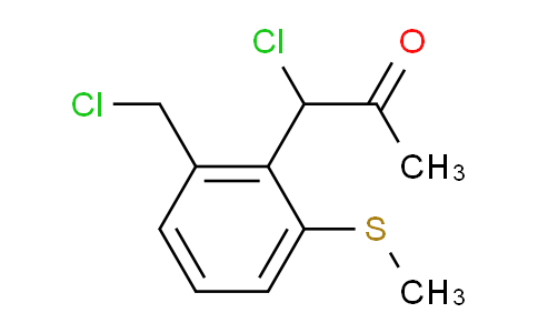 CAS No. 1805914-60-6, 1-Chloro-1-(2-(chloromethyl)-6-(methylthio)phenyl)propan-2-one