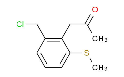 CAS No. 1806638-48-1, 1-(2-(Chloromethyl)-6-(methylthio)phenyl)propan-2-one