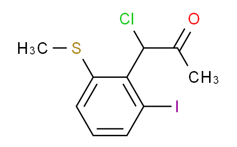 CAS No. 1804179-34-7, 1-Chloro-1-(2-iodo-6-(methylthio)phenyl)propan-2-one