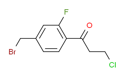 CAS No. 1804260-97-6, 1-(4-(Bromomethyl)-2-fluorophenyl)-3-chloropropan-1-one