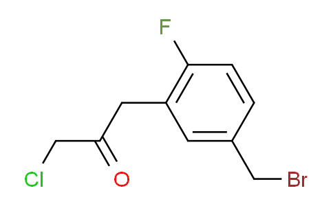 CAS No. 1803881-64-2, 1-(5-(Bromomethyl)-2-fluorophenyl)-3-chloropropan-2-one
