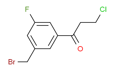 CAS No. 1804068-59-4, 1-(3-(Bromomethyl)-5-fluorophenyl)-3-chloropropan-1-one