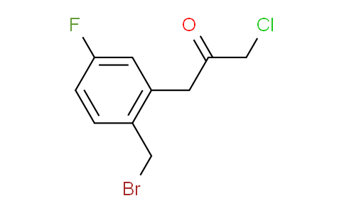 CAS No. 1804164-48-4, 1-(2-(Bromomethyl)-5-fluorophenyl)-3-chloropropan-2-one