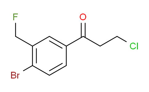 CAS No. 1805677-88-6, 1-(4-Bromo-3-(fluoromethyl)phenyl)-3-chloropropan-1-one
