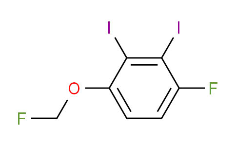 CAS No. 1806415-95-1, 1,2-Diiodo-3-fluoro-6-(fluoromethoxy)benzene