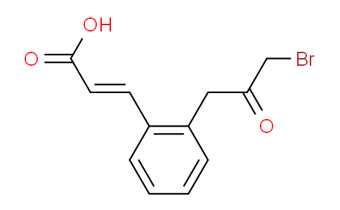 CAS No. 1807416-00-7, (E)-3-(2-(3-Bromo-2-oxopropyl)phenyl)acrylic acid