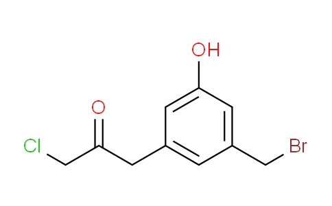 CAS No. 1803863-98-0, 1-(3-(Bromomethyl)-5-hydroxyphenyl)-3-chloropropan-2-one