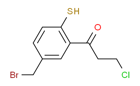 CAS No. 1804139-86-3, 1-(5-(Bromomethyl)-2-mercaptophenyl)-3-chloropropan-1-one