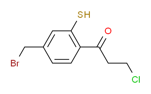 CAS No. 1803747-92-3, 1-(4-(Bromomethyl)-2-mercaptophenyl)-3-chloropropan-1-one