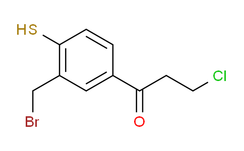 CAS No. 1804237-57-7, 1-(3-(Bromomethyl)-4-mercaptophenyl)-3-chloropropan-1-one