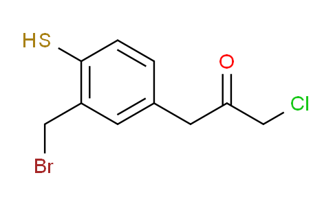 CAS No. 1804185-41-8, 1-(3-(Bromomethyl)-4-mercaptophenyl)-3-chloropropan-2-one