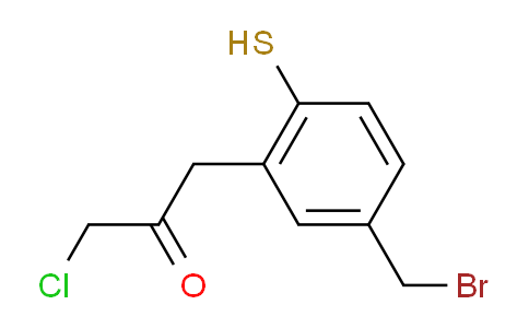 CAS No. 1804139-97-6, 1-(5-(Bromomethyl)-2-mercaptophenyl)-3-chloropropan-2-one