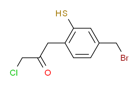 CAS No. 1805694-29-4, 1-(4-(Bromomethyl)-2-mercaptophenyl)-3-chloropropan-2-one