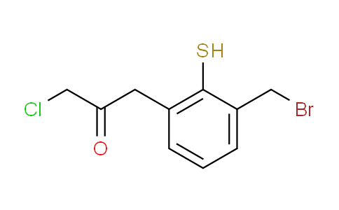CAS No. 1805871-92-4, 1-(3-(Bromomethyl)-2-mercaptophenyl)-3-chloropropan-2-one