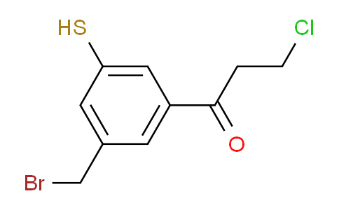 CAS No. 1803747-90-1, 1-(3-(Bromomethyl)-5-mercaptophenyl)-3-chloropropan-1-one