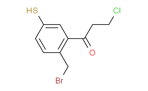 CAS No. 1804167-15-4, 1-(2-(Bromomethyl)-5-mercaptophenyl)-3-chloropropan-1-one