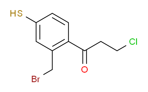 CAS No. 1806425-16-0, 1-(2-(Bromomethyl)-4-mercaptophenyl)-3-chloropropan-1-one