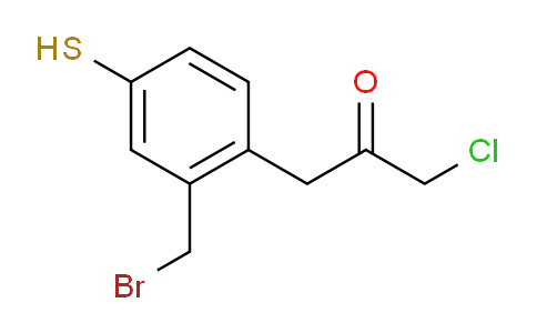 CAS No. 1806425-59-1, 1-(2-(Bromomethyl)-4-mercaptophenyl)-3-chloropropan-2-one
