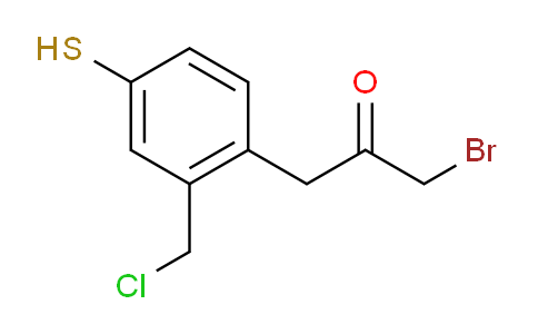 CAS No. 1805858-42-7, 1-Bromo-3-(2-(chloromethyl)-4-mercaptophenyl)propan-2-one