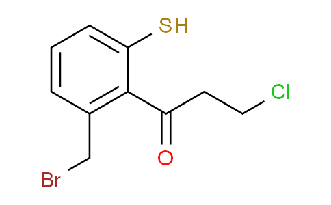 CAS No. 1804185-25-8, 1-(2-(Bromomethyl)-6-mercaptophenyl)-3-chloropropan-1-one