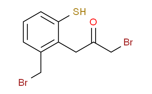 CAS No. 1804063-17-9, 1-Bromo-3-(2-(bromomethyl)-6-mercaptophenyl)propan-2-one