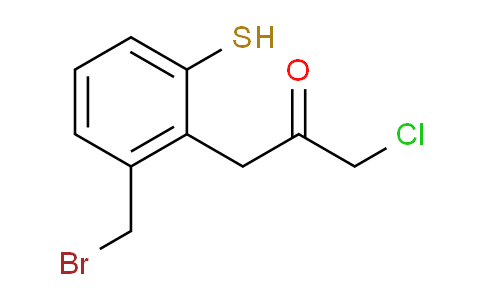CAS No. 1806342-21-1, 1-(2-(Bromomethyl)-6-mercaptophenyl)-3-chloropropan-2-one