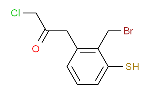 CAS No. 1804263-91-9, 1-(2-(Bromomethyl)-3-mercaptophenyl)-3-chloropropan-2-one
