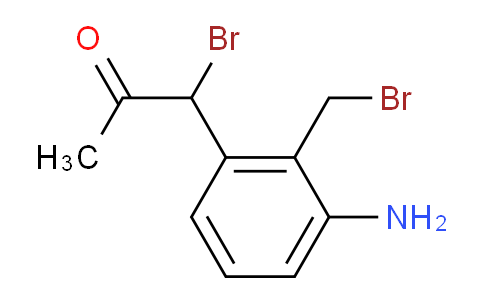 CAS No. 1803800-62-5, 1-(3-Amino-2-(bromomethyl)phenyl)-1-bromopropan-2-one